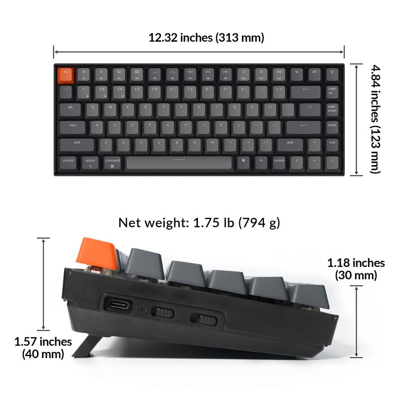 Teclado Keychron K2 Con 75% De Distribuci&oacute;n Blu... image number null