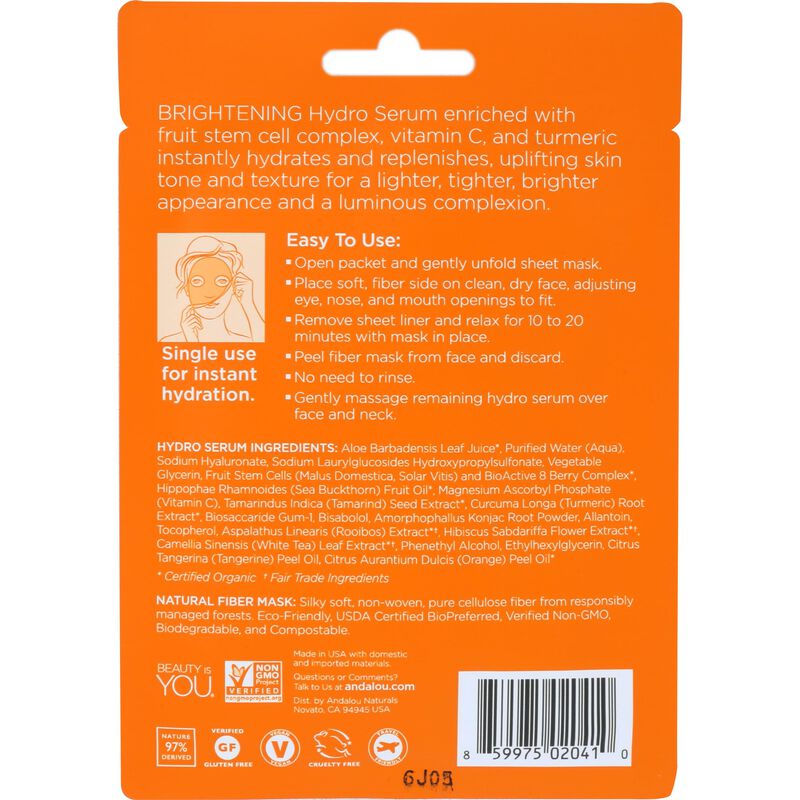 Mascarilla Facial Andalou Naturals 18 ml Ilumin... image number null