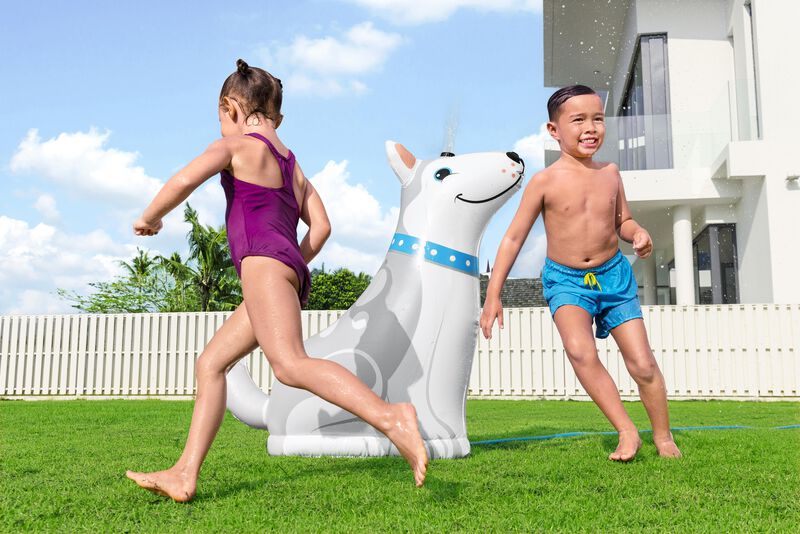 Perro Huzky Inflable 1.12x.44x1.00cm Lanza Agua... image number null