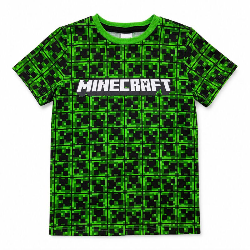 Conjunto Minecraft Para Ni&ntilde;os I Short Y Playera image number null