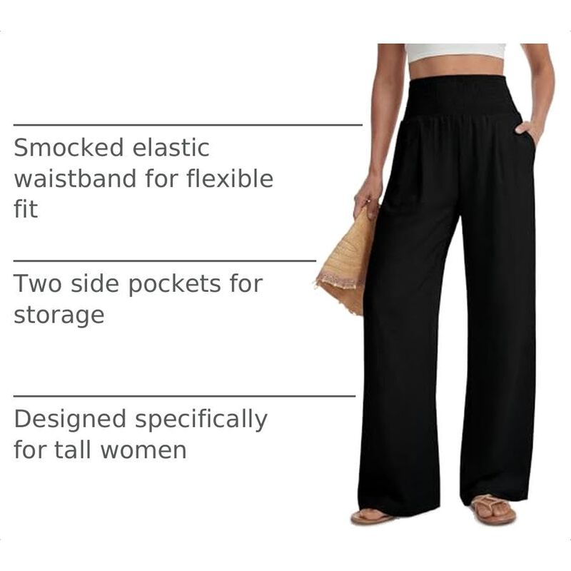 Pantalones Palazzo Tallemon 86cm Negro Talla L image number null