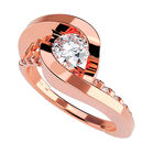Anillo de Compromiso de 14K con Diamante de Laboratorio 1.00 CT F VS1 Talla 8 ORO ROSA 14K &ndash; Amore Mio!