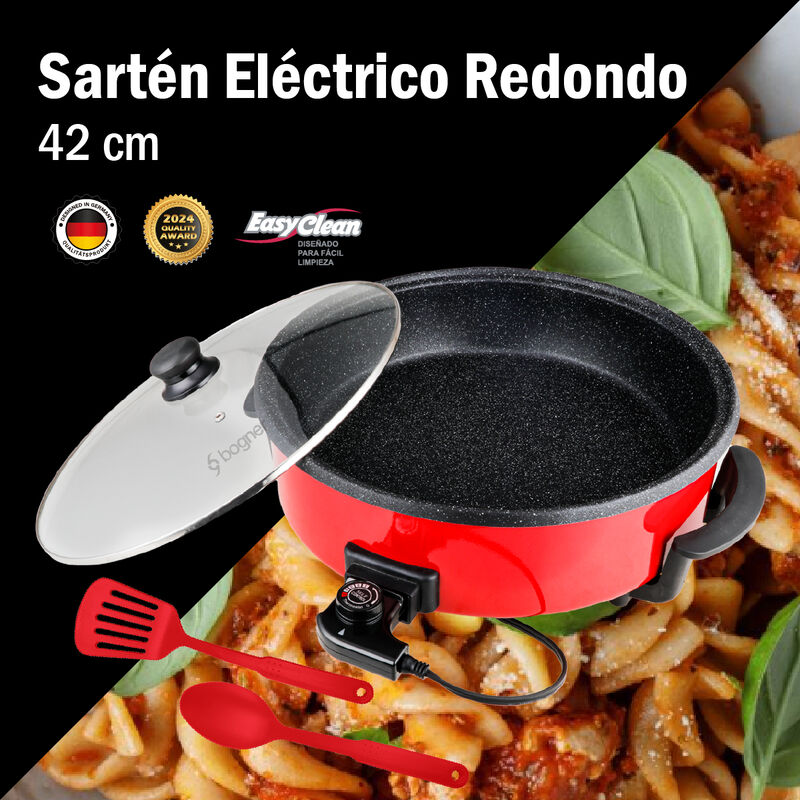 Sartén Eléctrico Redondo Antiadherente C/tapa 7... image number null