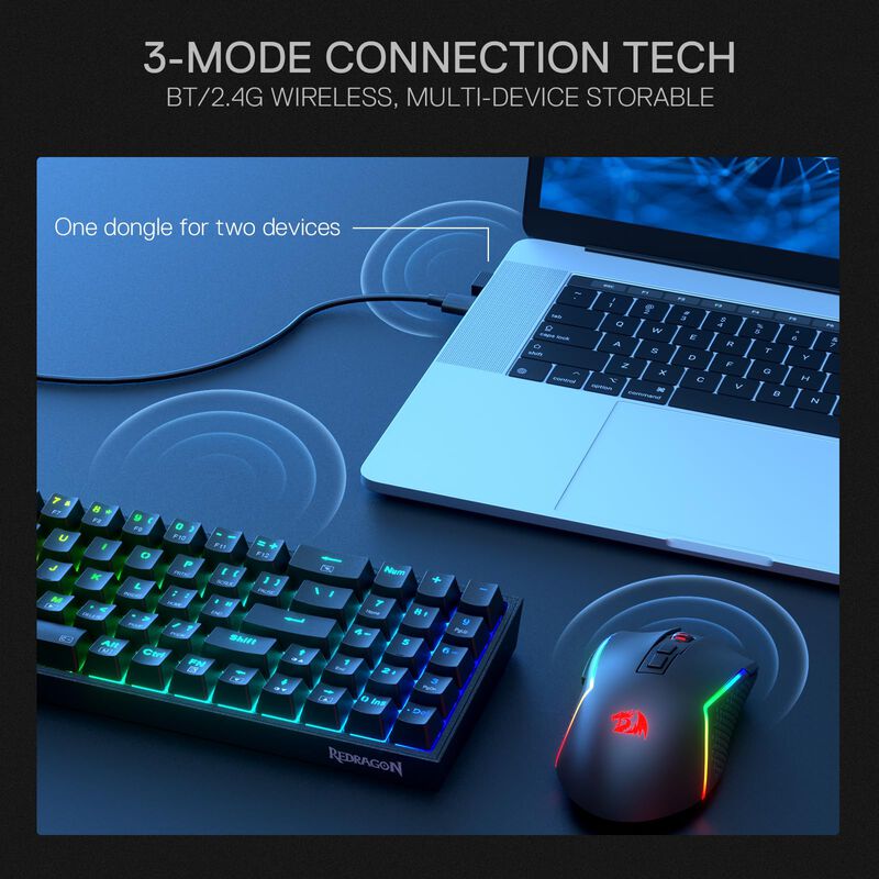 Combo De Teclado Y Rat&oacute;n Para Juegos Redragon B... image number null
