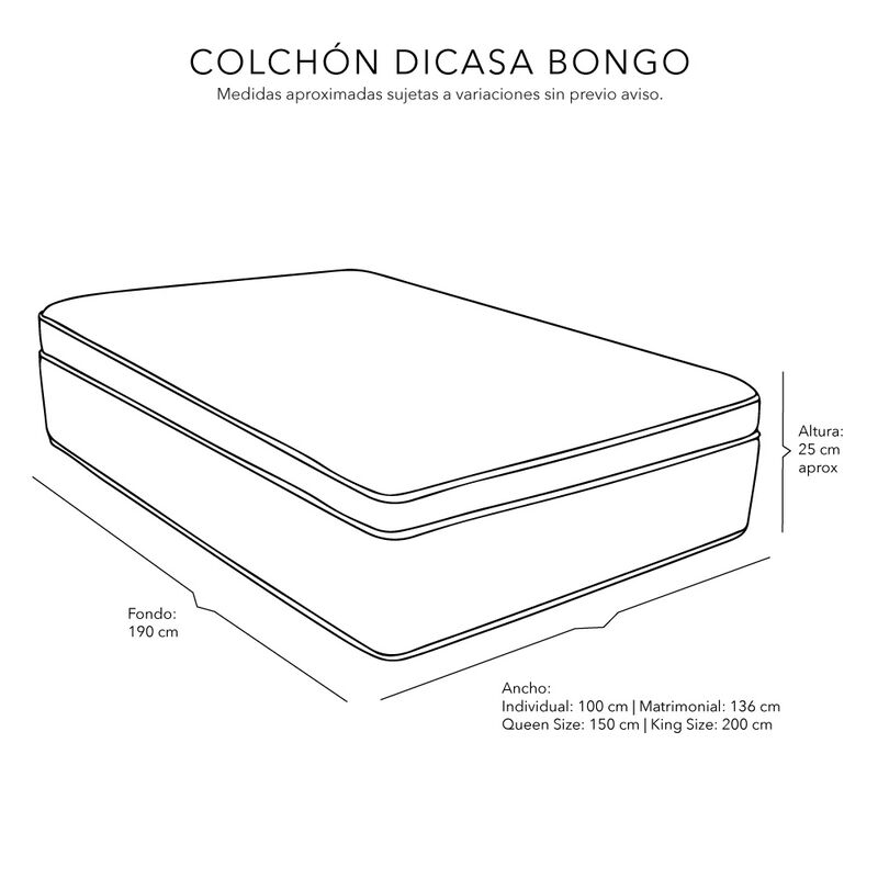 Colch&oacute;n Bongo+Almohada 2Pack+Edred&oacute;n Homy image number null