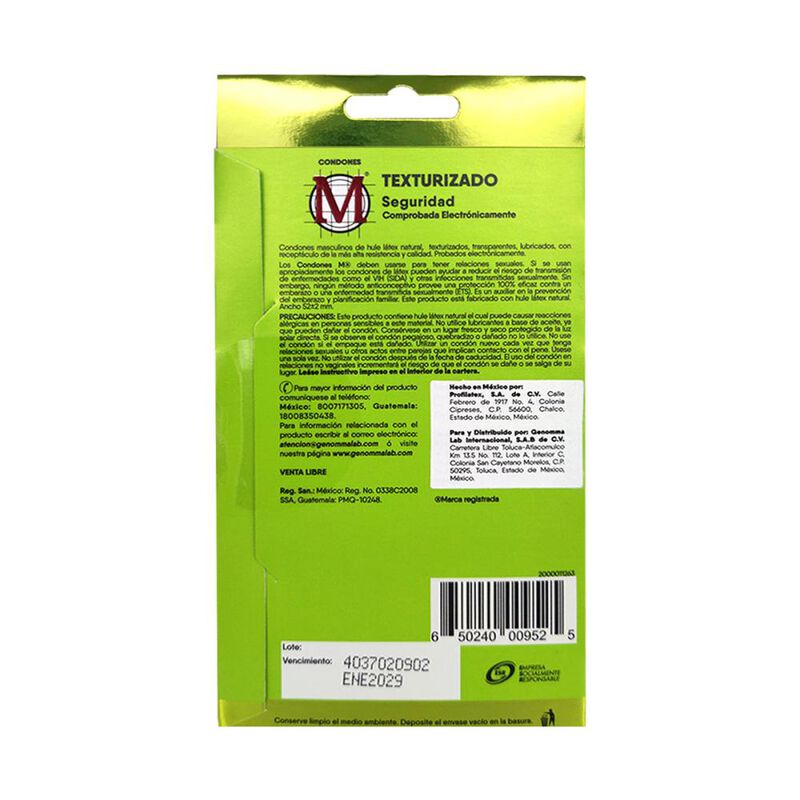 Preservativos M Force Texturizado 3 Condones image number null