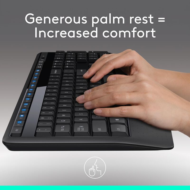 Teclado Combinado Inal&aacute;mbrico Logitech Mk345 Co... image number null