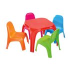 Sillas Y Mesa Infantil 5 Piezas Para Actividades Jugar
