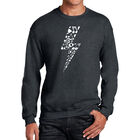 Sudadera De Cuello Redondo Word Art Para Hombre - Rayo - Gris