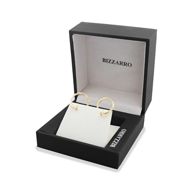 Arracadas Diamantadas Oro 10k Delgadas | Bizzar... image number null