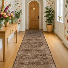 Alfombra Corredor Hazo Haus 305 cm Marr&oacute;n Lavable Antideslizante