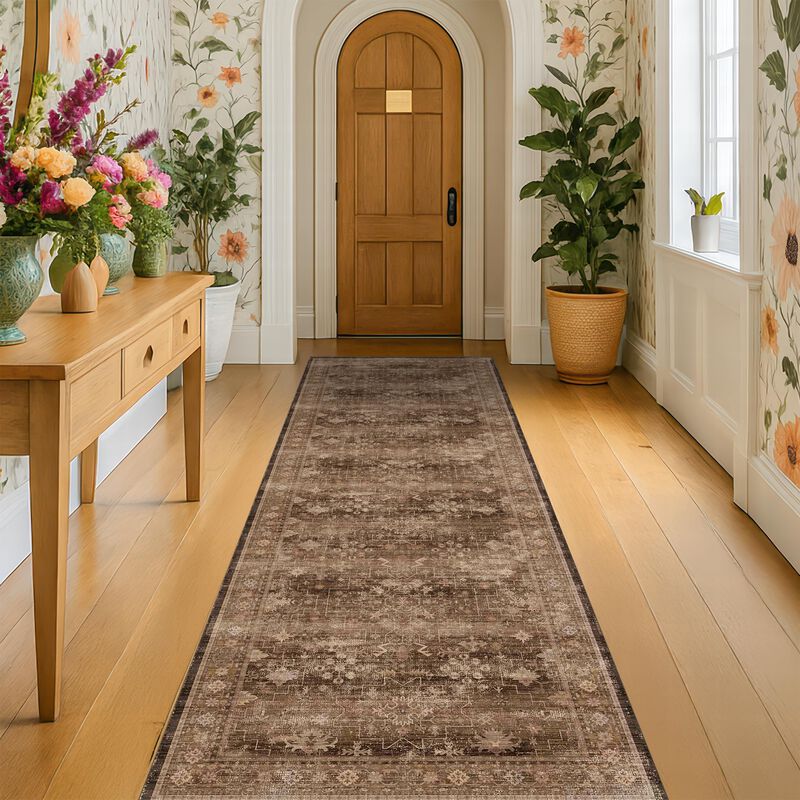 Alfombra Corredor Hazo Haus 305 cm Marr&oacute;n Lavab... image number null
