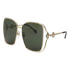 Lentes De Sol Dama Gucci Gg1020S-003 Color Dorado Authenticity Certificate Made In Italy