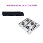 Combo Parrilla De Empotre Alfa 4Q + Campana Koblenz 76Cm Negro End