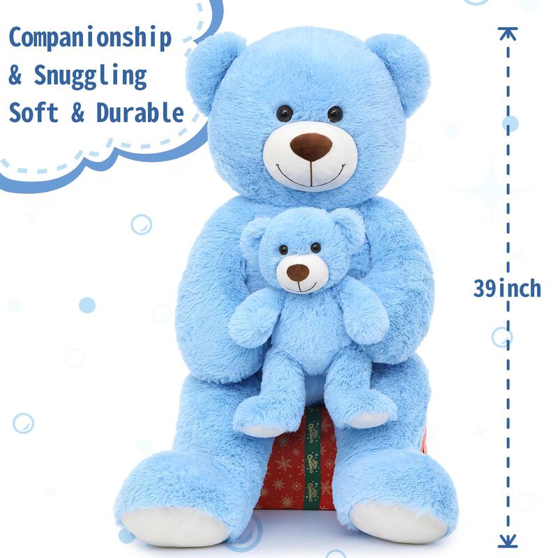 Oso De Peluche Gigante Morismos Mami & Baby Blu... image number null