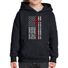 Sudadera Con Capucha Word Art Para Ni&ntilde;a - Bandera con Cruz - Negro