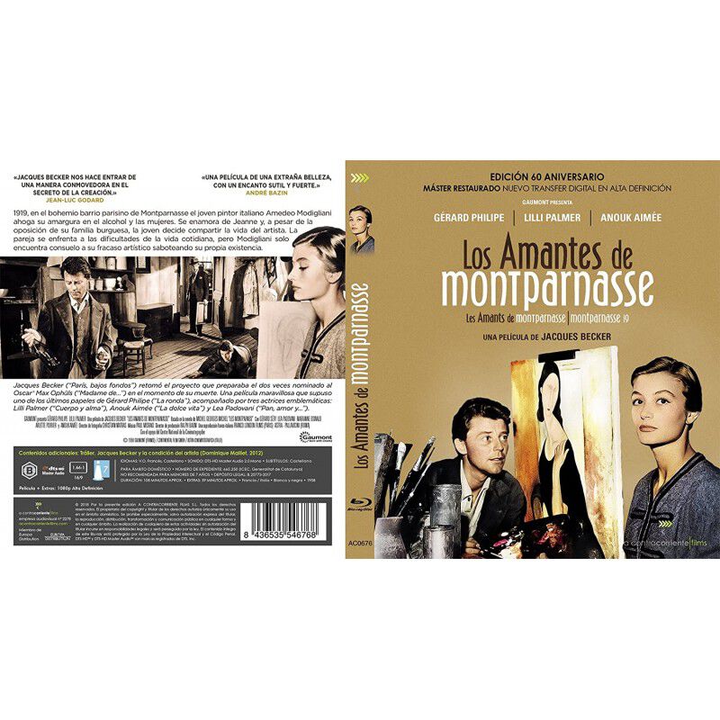 Los Amantes de Montparnasse [Blu-ray] image number null