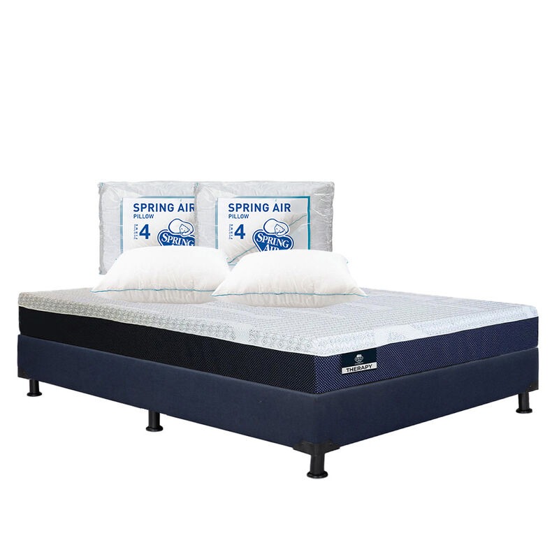 Colch&oacute;n Queen Size Therapy + Box + 2 Almohadas ... image number null