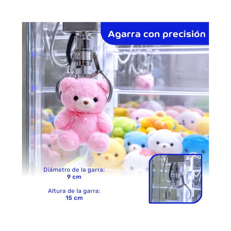 Maquina Garra Peluches Amarilla Mini Doll Caza ... image number null