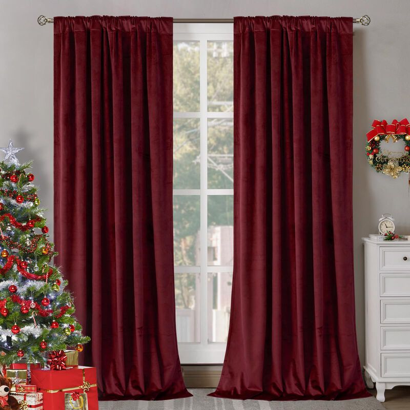 Cortinas Bgment Red Velvet 213 X 213 Cm Con Ais... image number null