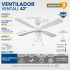 Ventilador Para Techo Interior 42 3 Velocidades 50w 4 Aspas