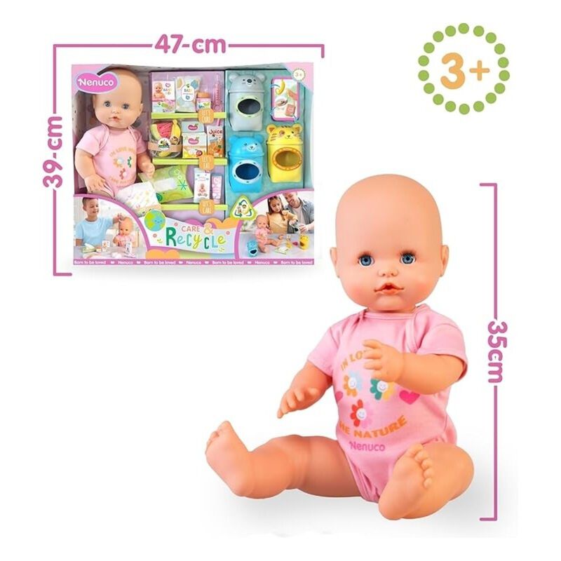 Mu&ntilde;eco Beb&eacute; Reciclaje 42 Cm 3 Contenedores Acce... image number null