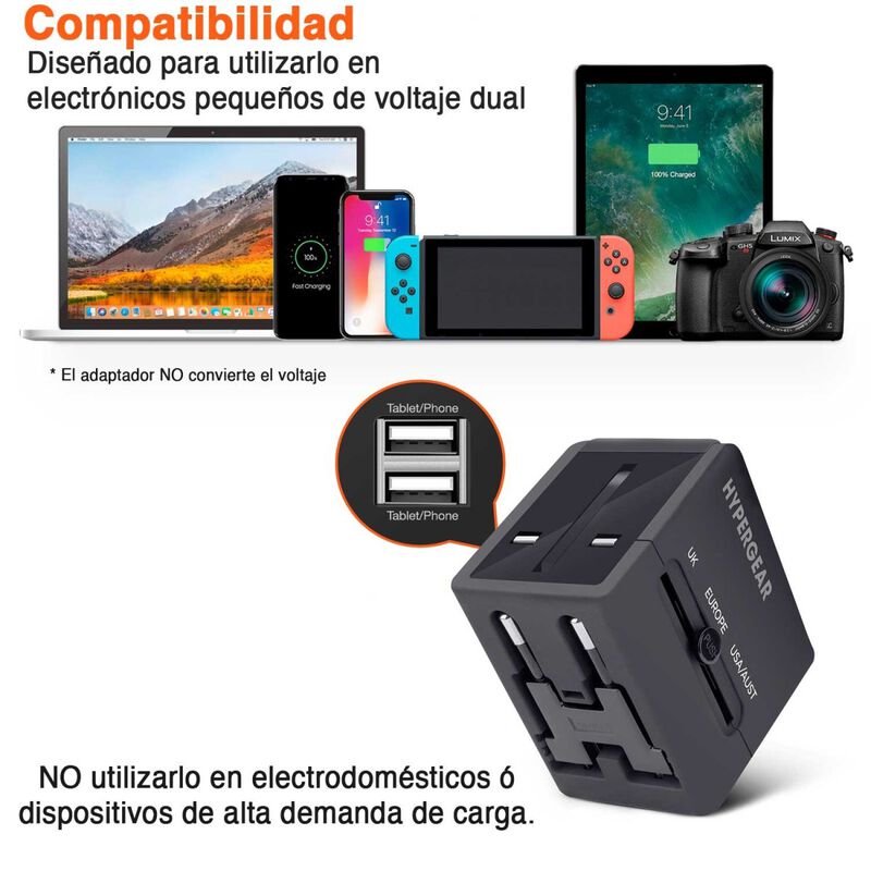 Adaptador cargador de Viaje HYPERGEAR Clavija U... image number null