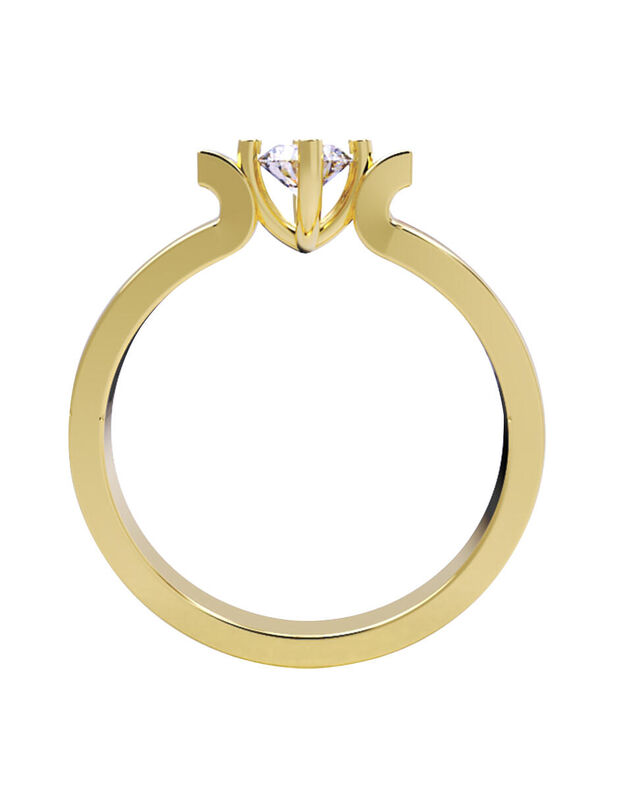 Anillo de Compromiso de 14K con Diamante de Lab... image number null