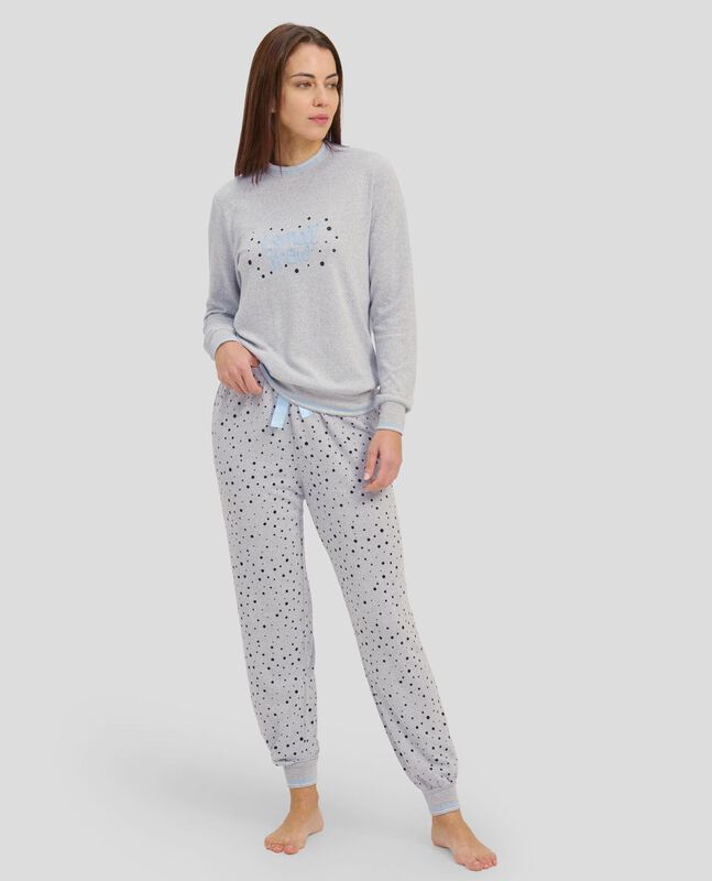 Pijama Vigoré Bordado Gris image number null