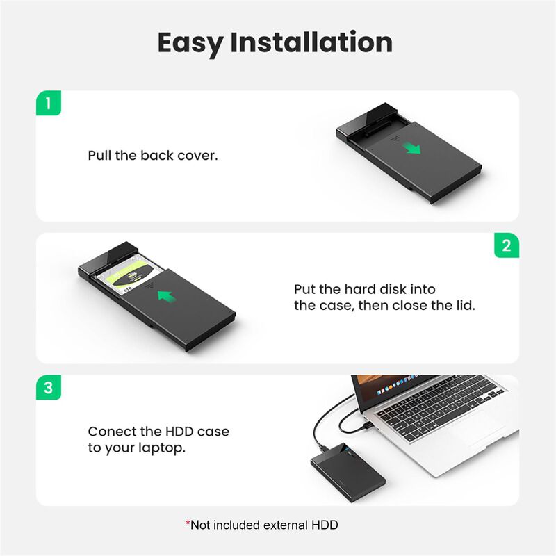 Carcasa De Disco Duro Ugreen 2.5 Usb 3.0 A Sata... image number null