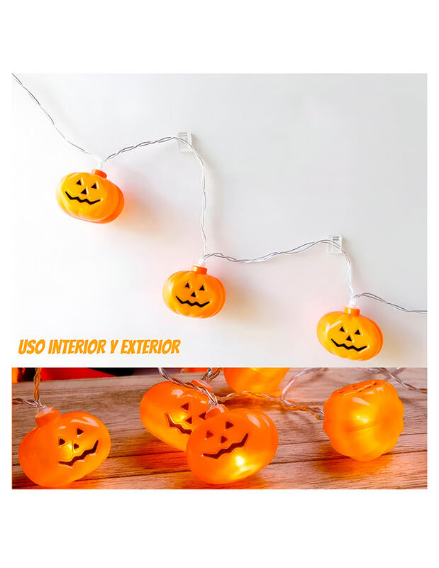 Serie De Luces En Forma De Calabaza Casa BIU image number null