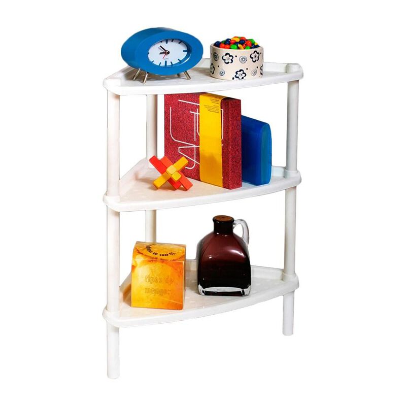 ESTANTE TRIANGULAR CORNER3 3NIV DE 46X34X60CM B... image number null