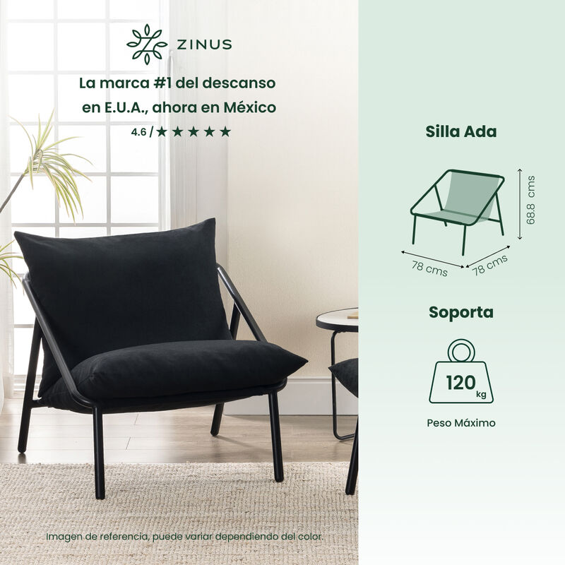 Zinus | Silla De Metal Zinus Ada Con Cojines De... image number null