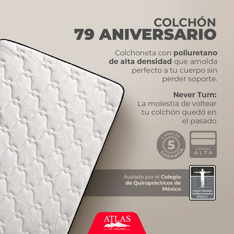 Colchón Queen Size 79 Aniversario Atlas del Des... image number null