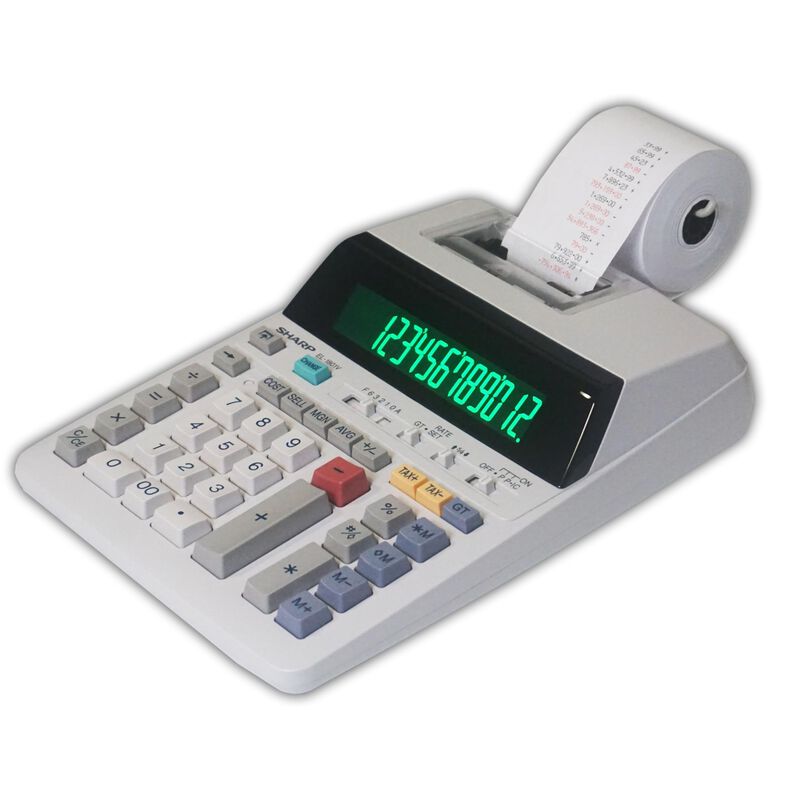 Calculadora De Impresi&oacute;n Sharp El-1801v Ink, 12... image number null