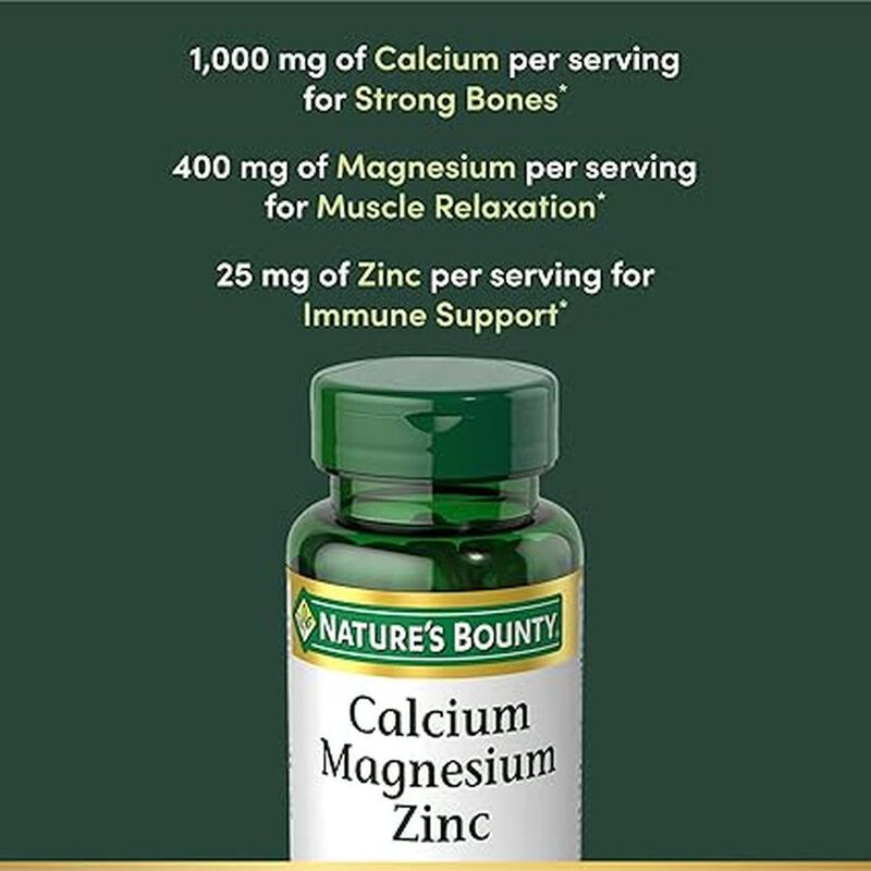 Natures Bounty Calccium Magnesium Zinc With Vit... image number null