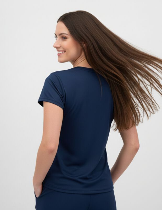 Playera Deportiva Wilson Para Mujer Azul Marino... image number null
