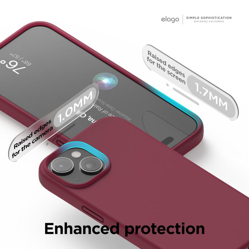 Funda Elago Silicona para iPhone 15 Burdeos image number null