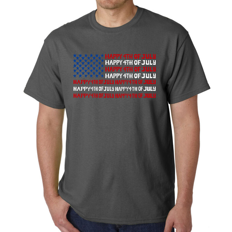 Camiseta Word Art Para Hombre - Happy 4th of Ju... image number null