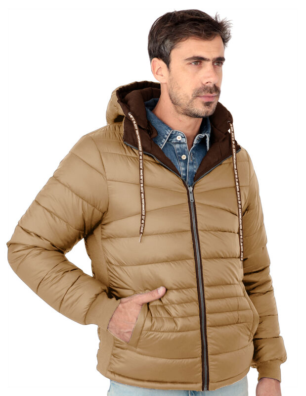 Chamarra Reversible Caballero Capitonada Gorro ... image number null