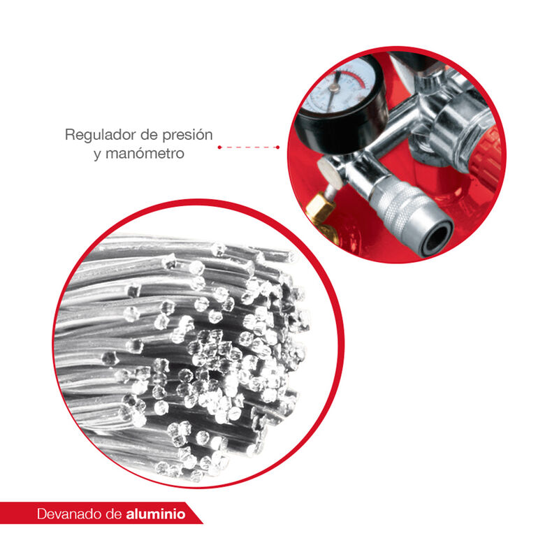 Compresor de Aire Aksi 25 lts 2 HP Semi Profesi... image number null