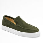 Elegancy zapato casual piel para hombre olivo cod 141214-F