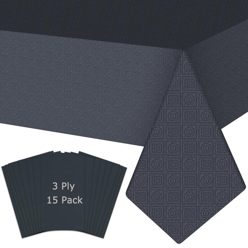 Swgieei Manteles De Papel Desechables, Negro, 1... image number null