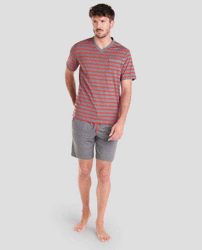 Pijama de Rayas Rojas Rojo image number null