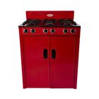 Parrilla Gas Lp 6 Quemadores Piso Porcelanizada Rojo Fraga