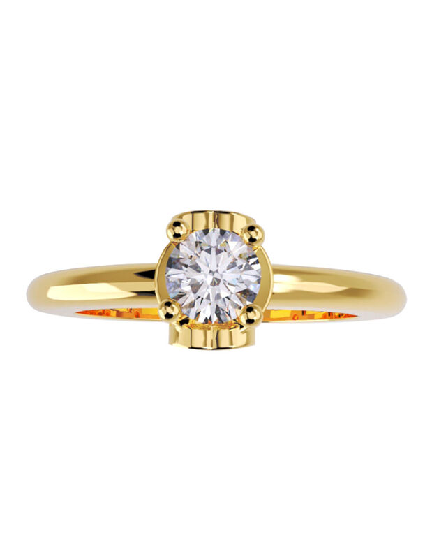 Anillo de Compromiso de 14K con Diamante de Lab... image number null