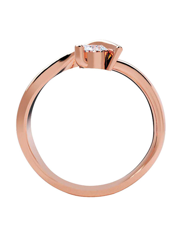 Anillo de Compromiso en Oro Rosa 14K con Circon... image number null