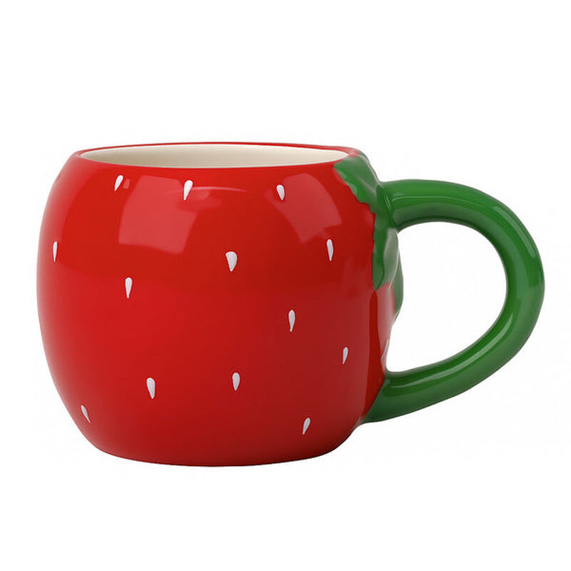 Taza De Cer&aacute;mica 3d Ideen 300 Ml Fresa Con Asa ... image number null