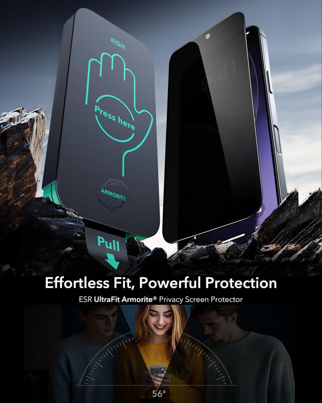 Protector De Pantalla De Vidrio Esr 9h+ Para Ip... image number null