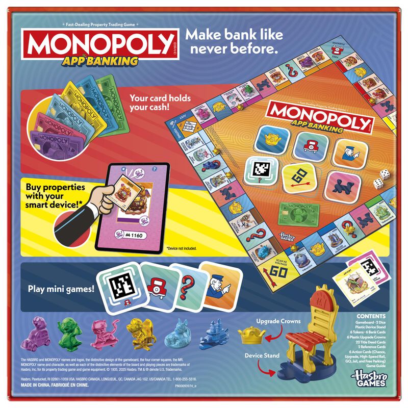 Juego De Mesa Hasbro Gaming Monopoly App Bankin... image number null